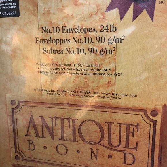 π§‘3/$12 First Base Antique Bond Natural envelopes - Picture 3 of 6